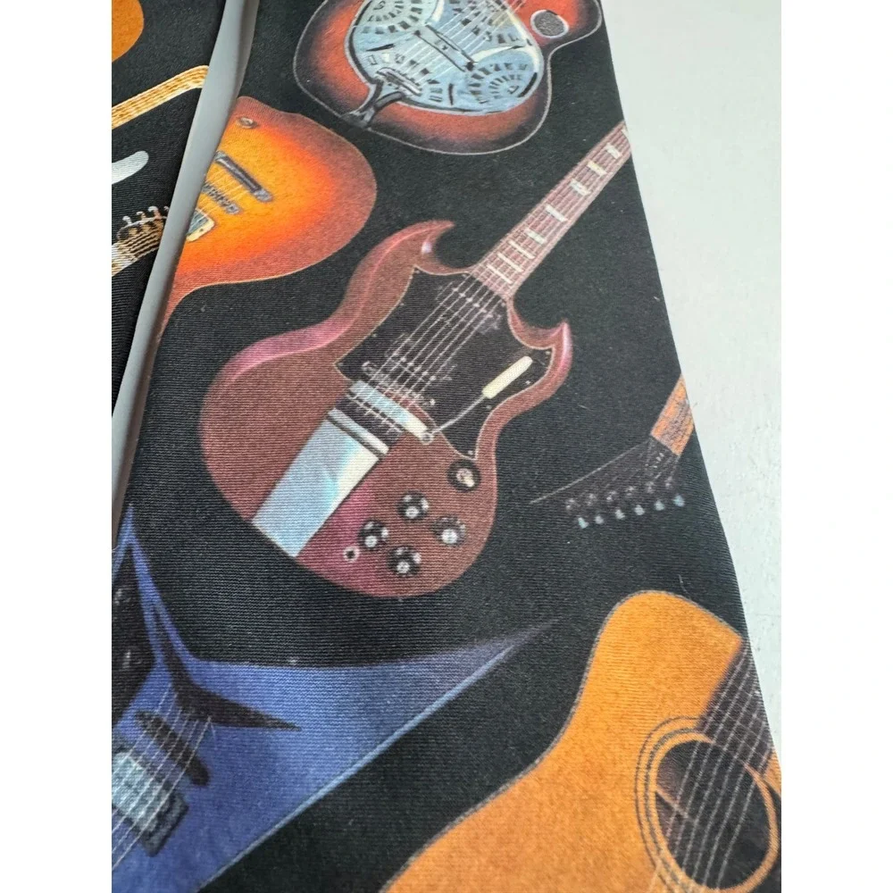 Vintage Guitar‎ Necktie Pair Ralph Marlin Utopia Music Novelty Ties